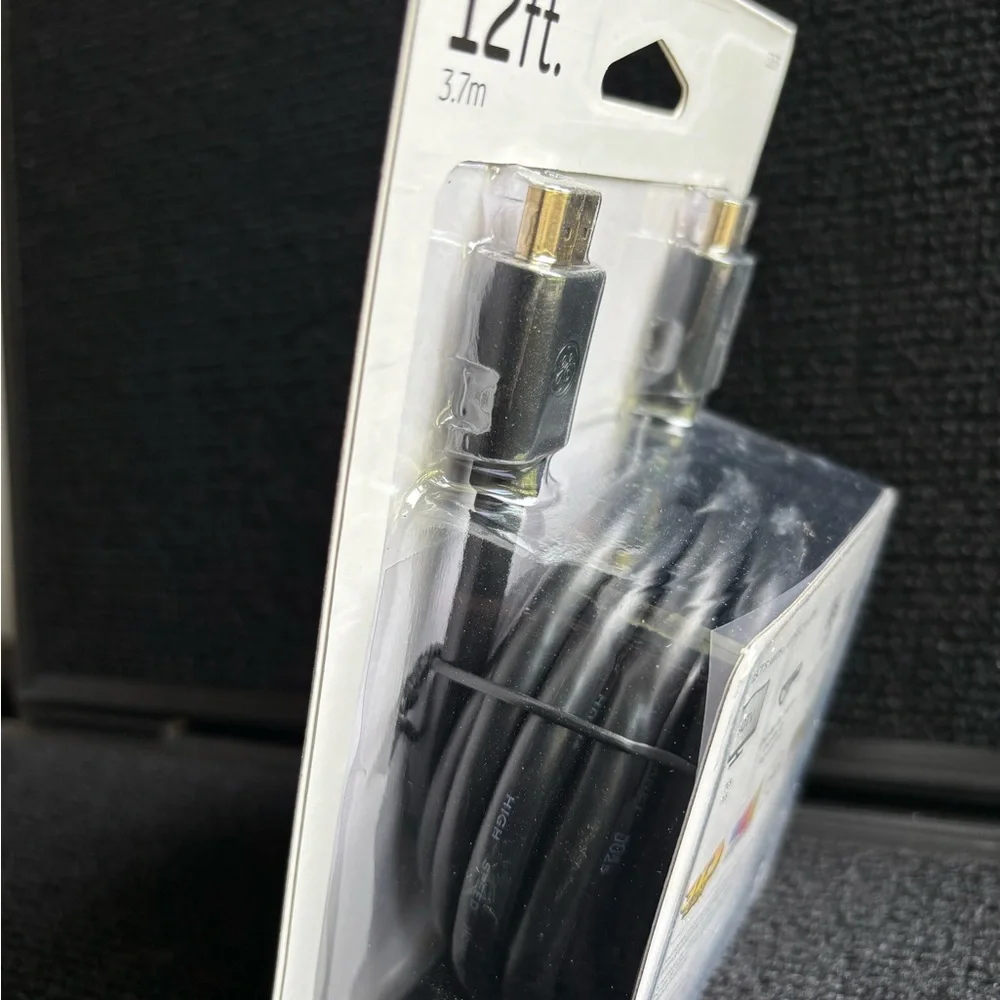 Black High-Quality HDMI Cable for Video Games 4K Support